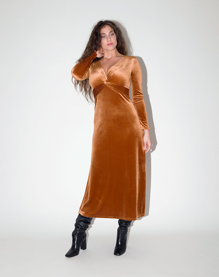 Abito-Anita-Oro-1.ViaVeneto-FrancoCiambella.jpg Abito Anita Oro - immagine 1